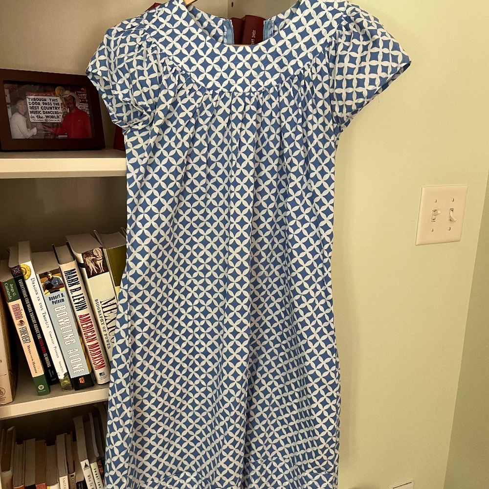 Periwinkle Blue & White Print Summer/Vacation Dress